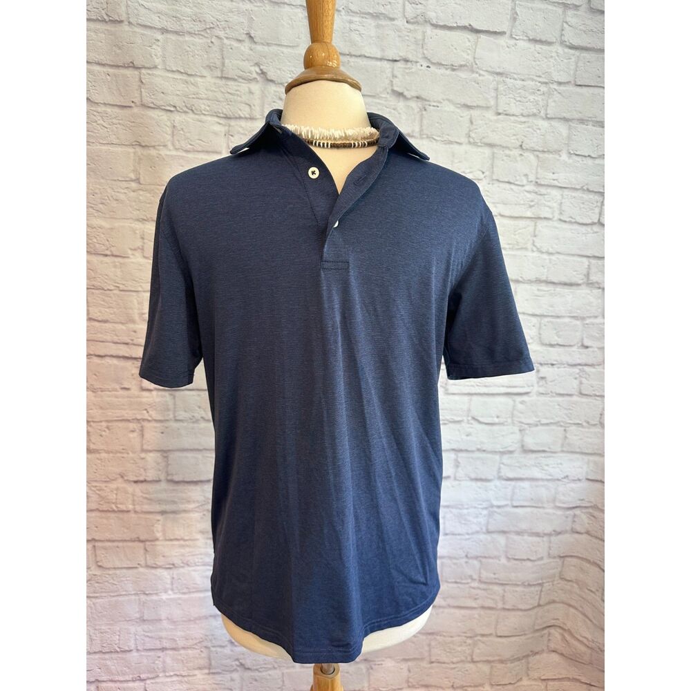 Navy Southern Tide polo Size small brrr°®-eeze Heather Performance Polo Shirt